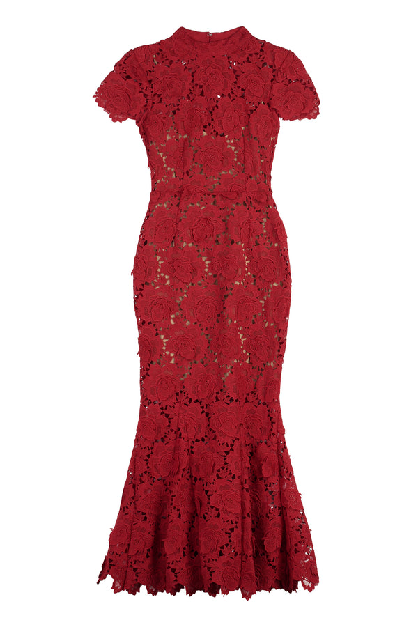 Lace midi dress-0